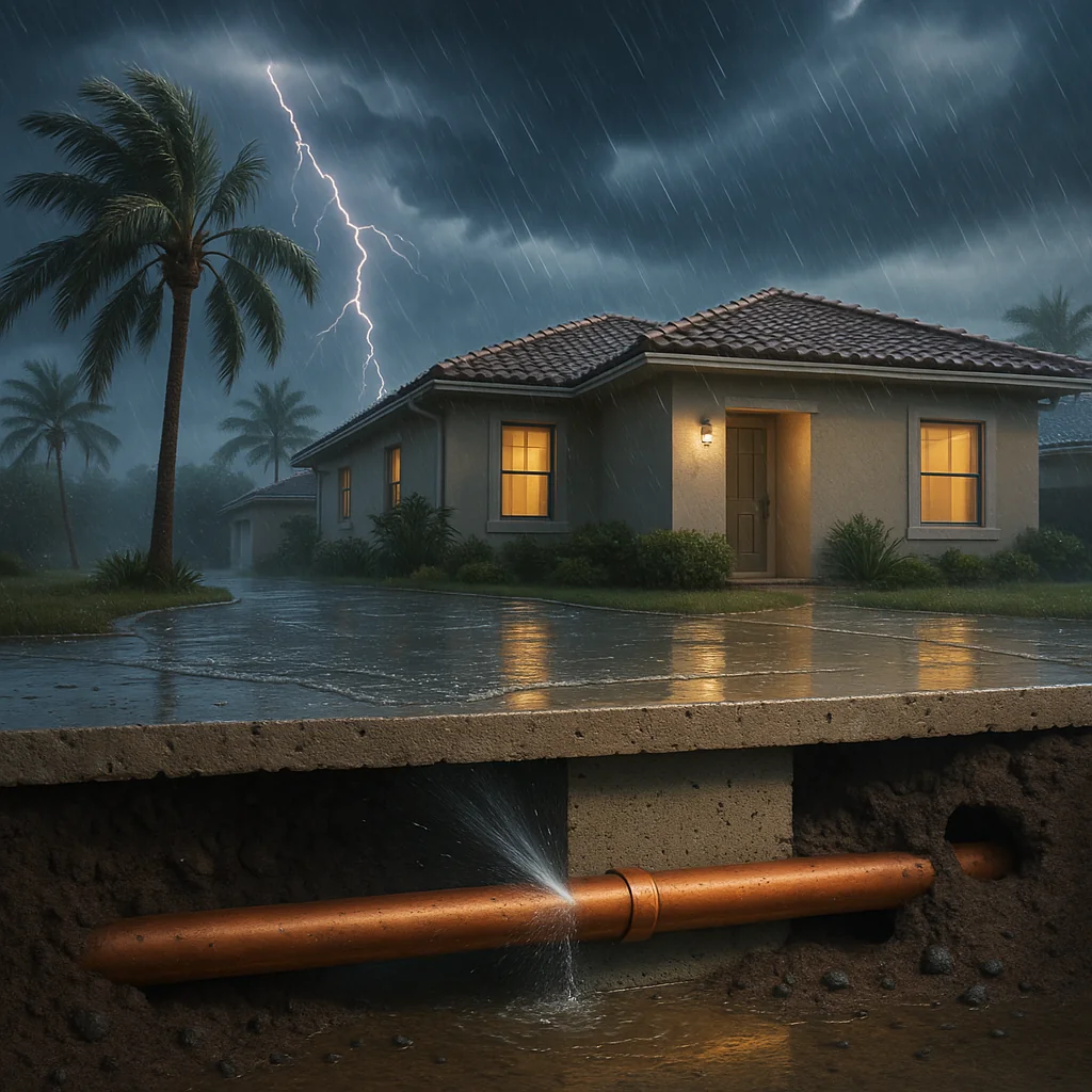 How August Thunderstorms in Tampa Trigger Underground Pipe Leaks