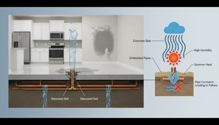Why Tampa Slab Homes Get Late-Summer Pipe Failures